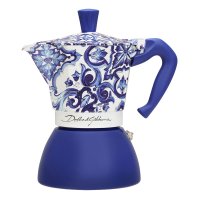 Гейзерная кофеварка Bialetti Moka Induction 5357 Dolce&Gabbana Blu Mediterraneo