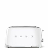 Тостер Smeg TSF02WHEU белый, стиль 50-х г. г, 4 ломтика, корпус из нержавеющей стали, 6 уровней поджаривания