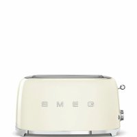 Тостер Smeg TSF02CREU кремовый, стиль 50-х г. г, 4 ломтика, корпус из нержавеющей стали, 6 уровней поджаривания